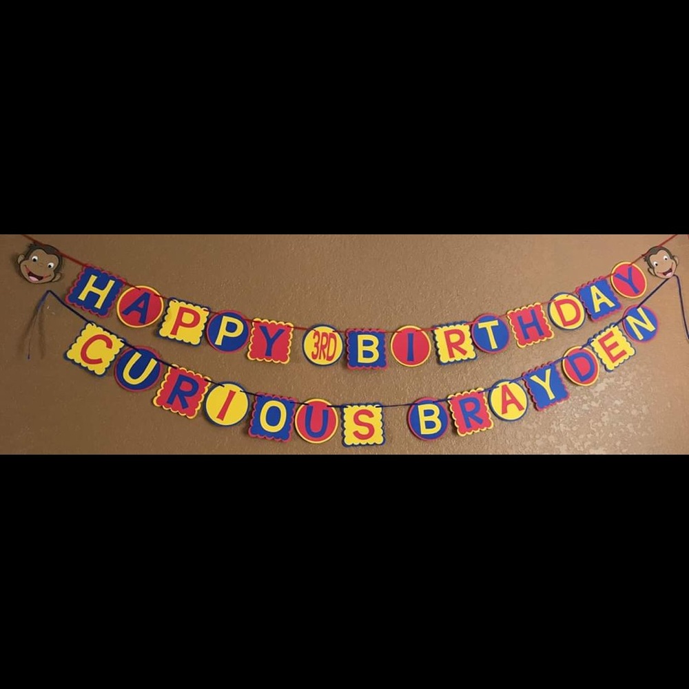 Curious George Birthday Banner